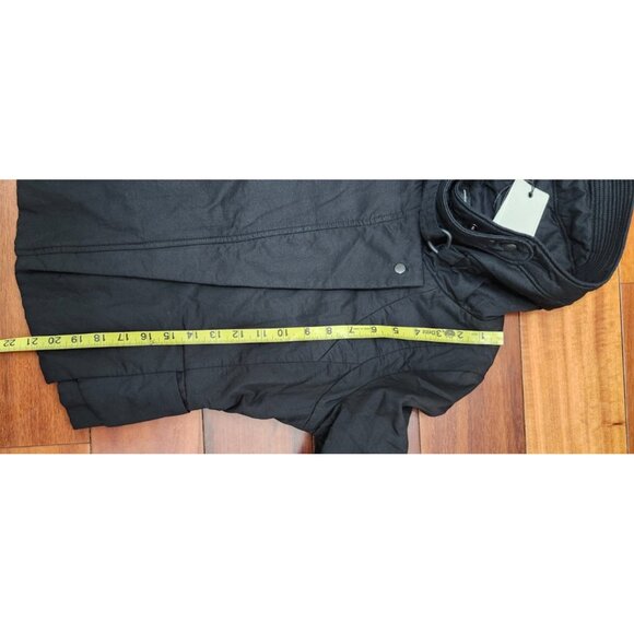 JNBY Women’s Black High Collar Jacket Size L Asymmetrical Zip Modern Minimalist - Picture 13 of 16